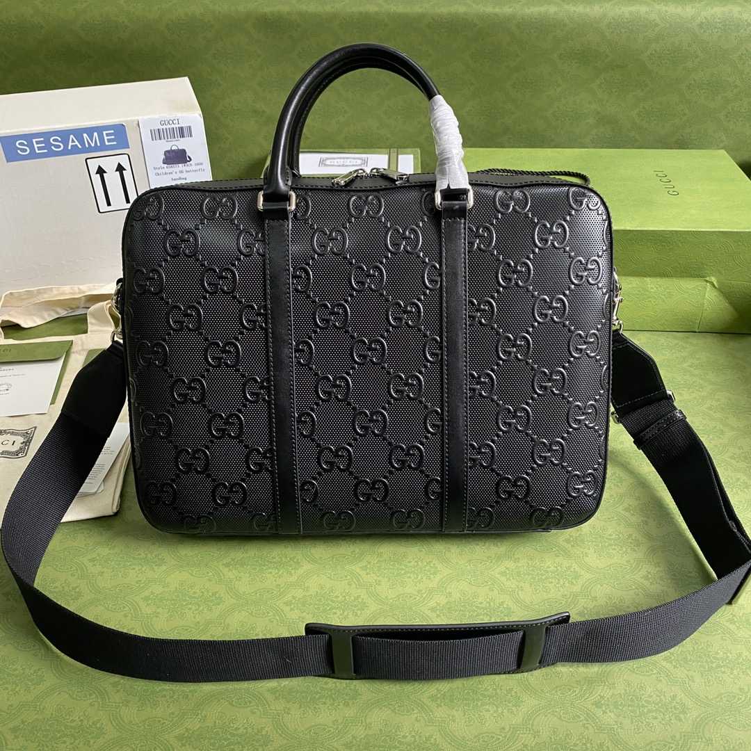 Gucci GG Embossed Briefcase(40-29-6cm) - everydesigner