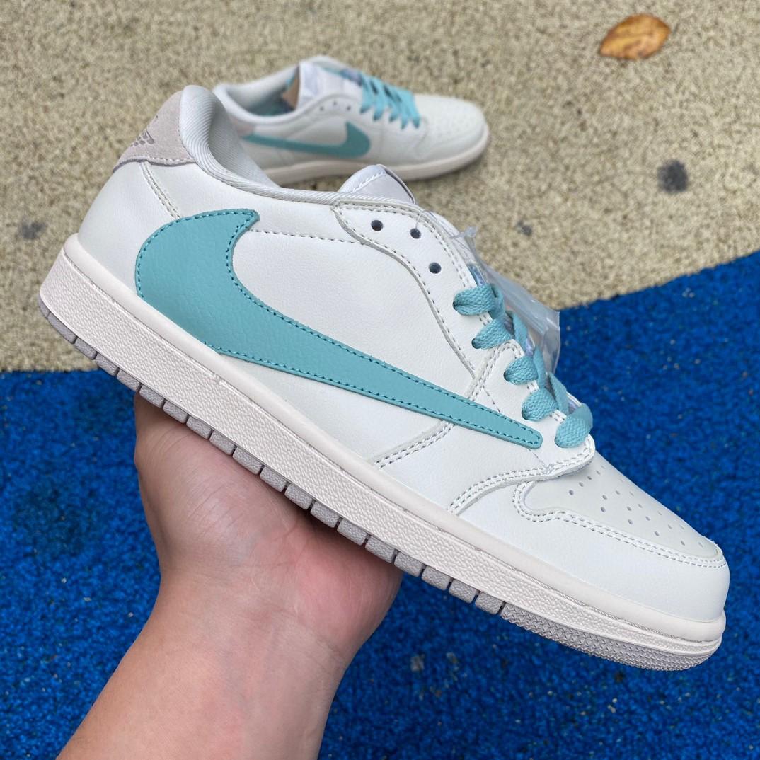 TIFFANY & CO. x Travis Scott x Air Jordan 1 Low “11837” Sneaker      DM7866-220 - everydesigner