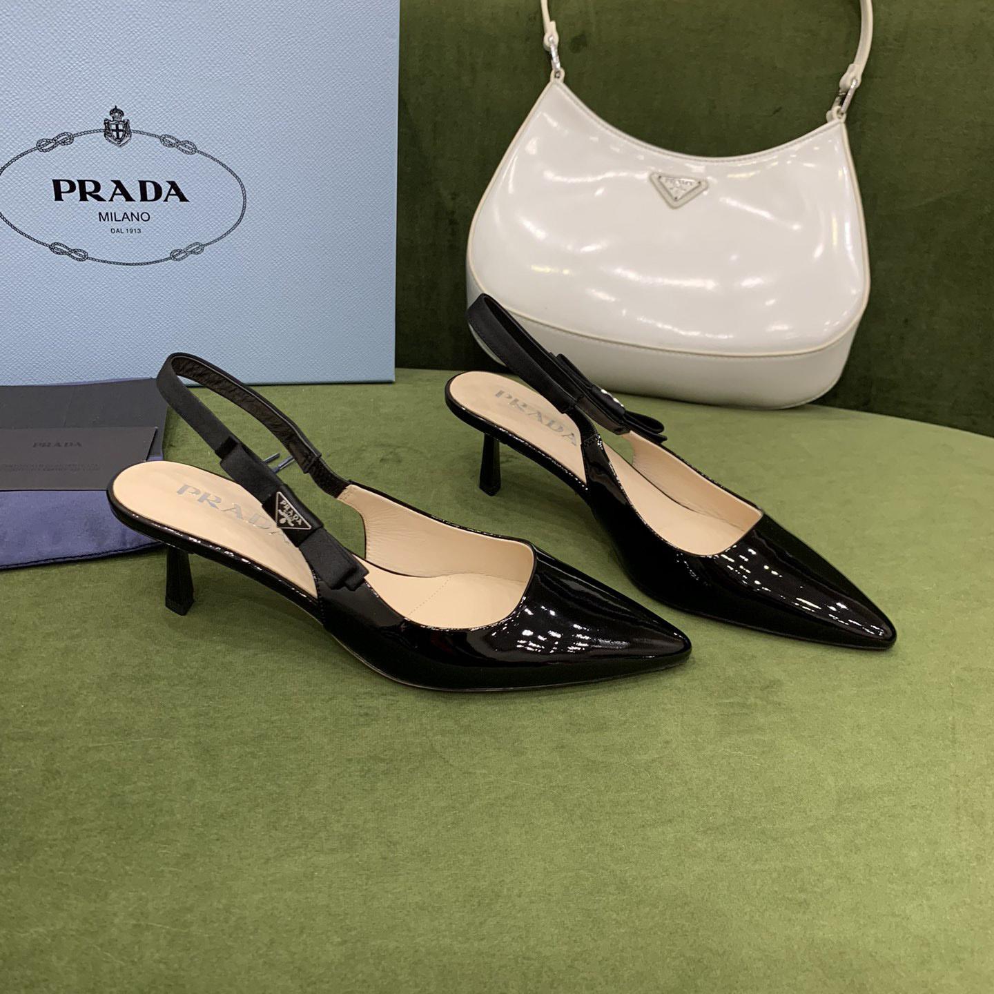 Prada Patent Leather Slingbacks - everydesigner