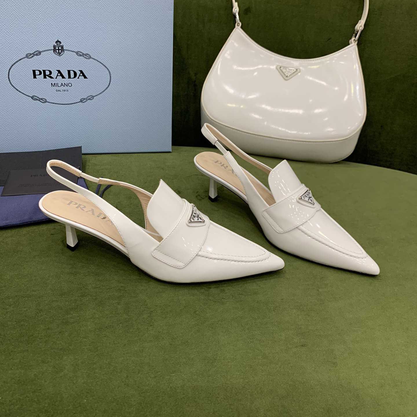 Prada Patent Leather Slingbacks - everydesigner