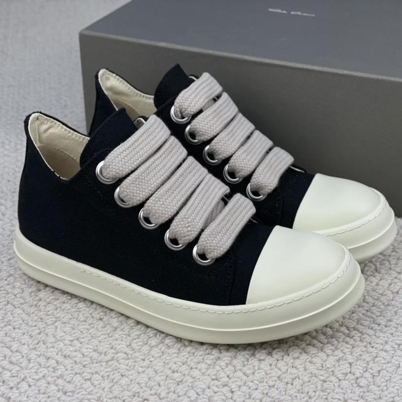 Rick Owens Canvas Low-Top Sneakers - everydesigner