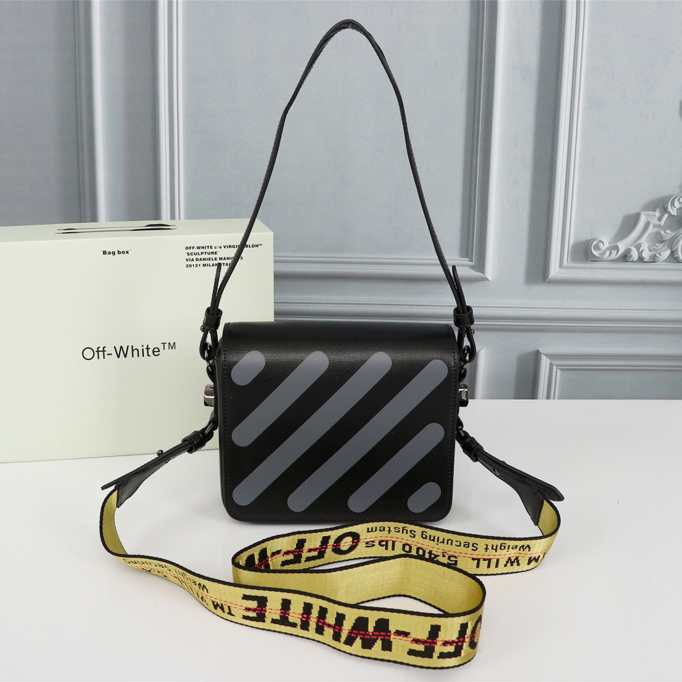 Off white Leather Cross Body Bag (18-16-9cm) - everydesigner