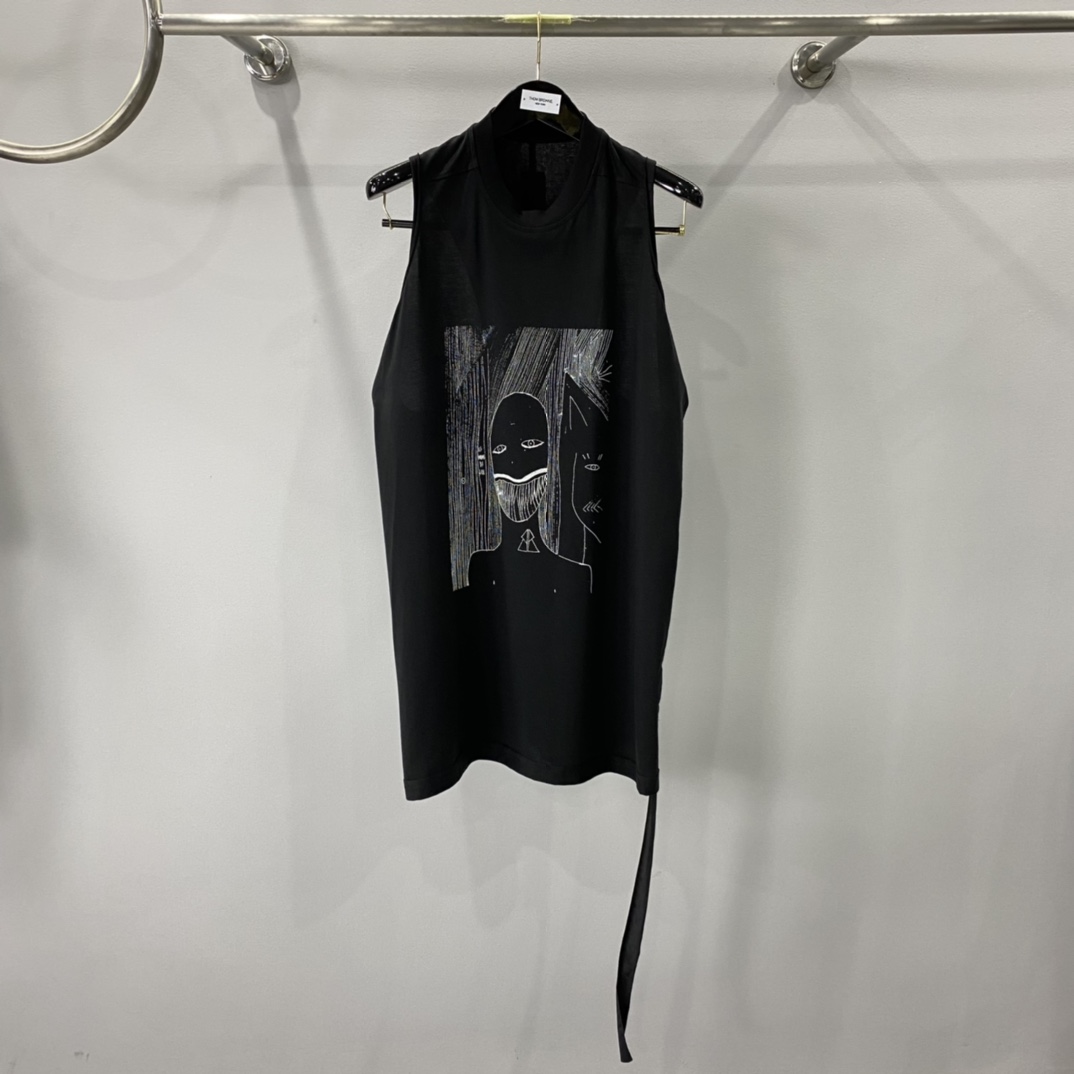 Rick Owens Graphic-print Cotton Vest - everydesigner