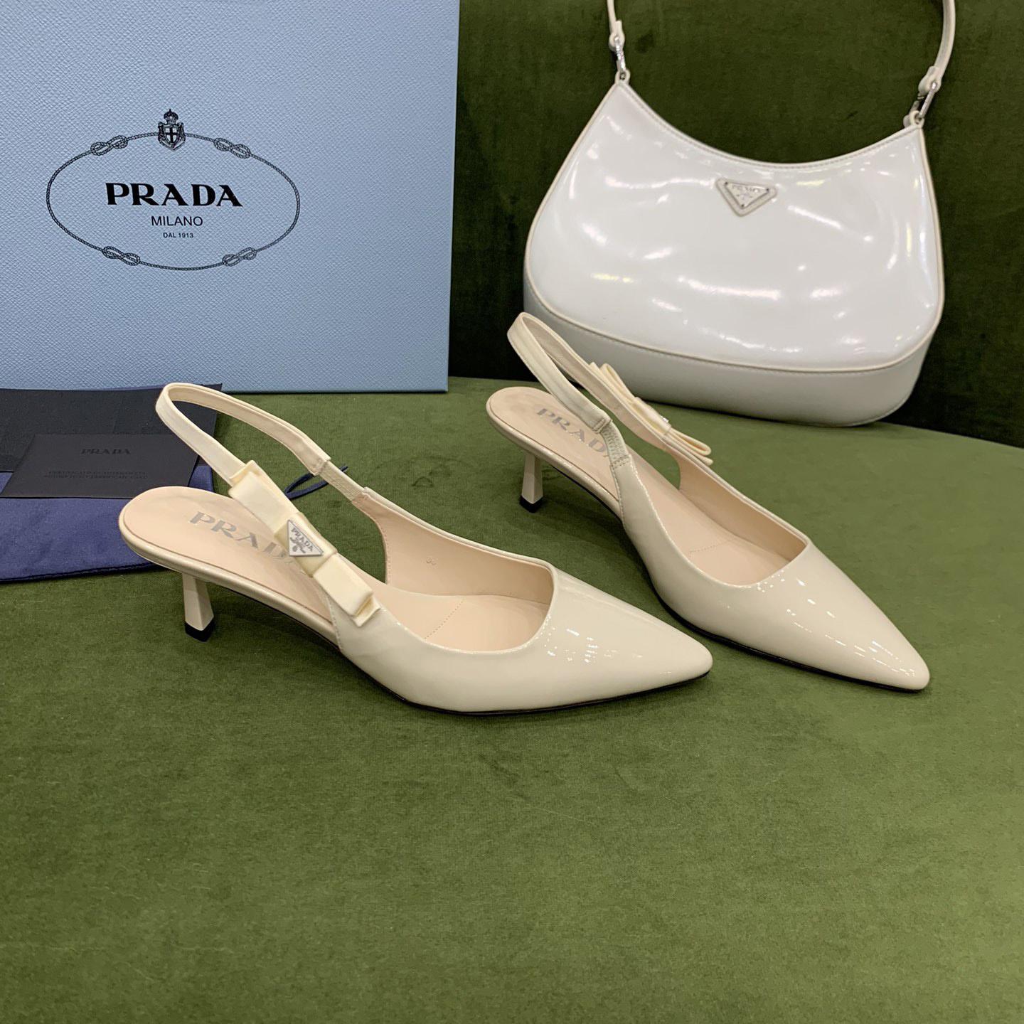 Prada Patent Leather Slingbacks - everydesigner