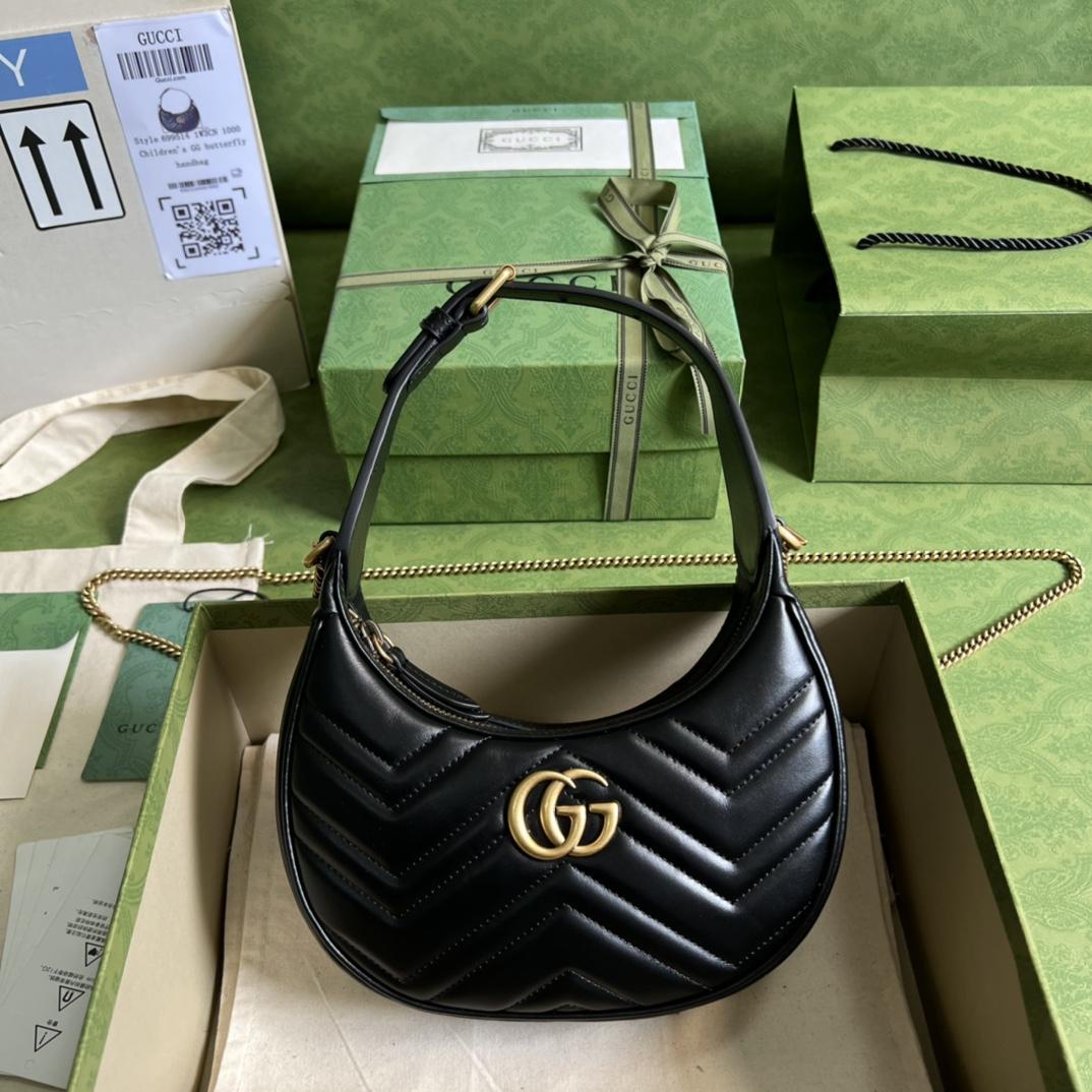 Gucci GG Marmont Half-Moon-Shaped Mini Bag(21.5-11-5cm) - everydesigner