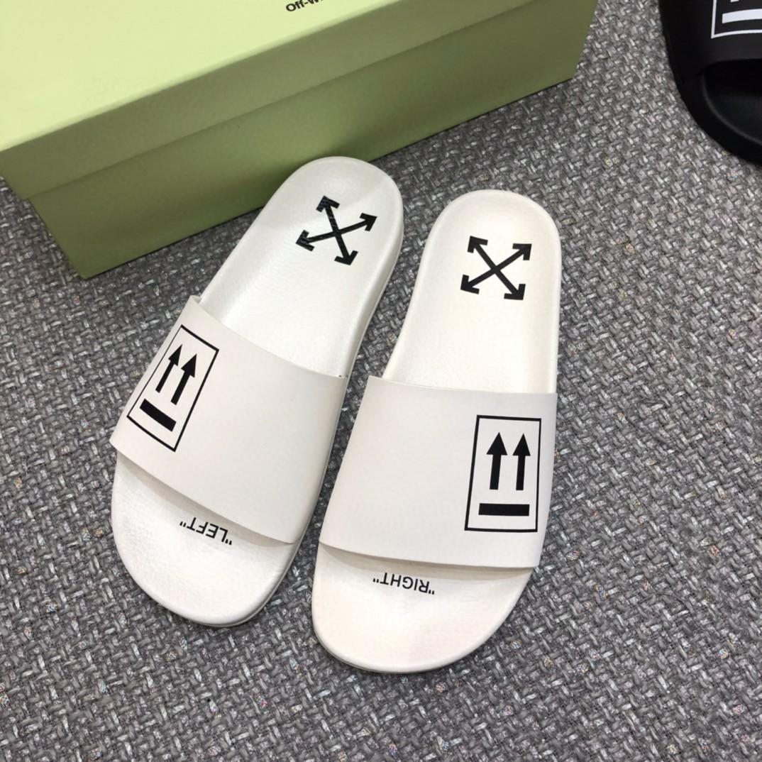 Off White Double Arrow Camouflage Print Slides - everydesigner