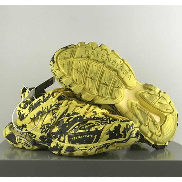 Balenciaga Track Graffiti Sneaker In Yellow - everydesigner