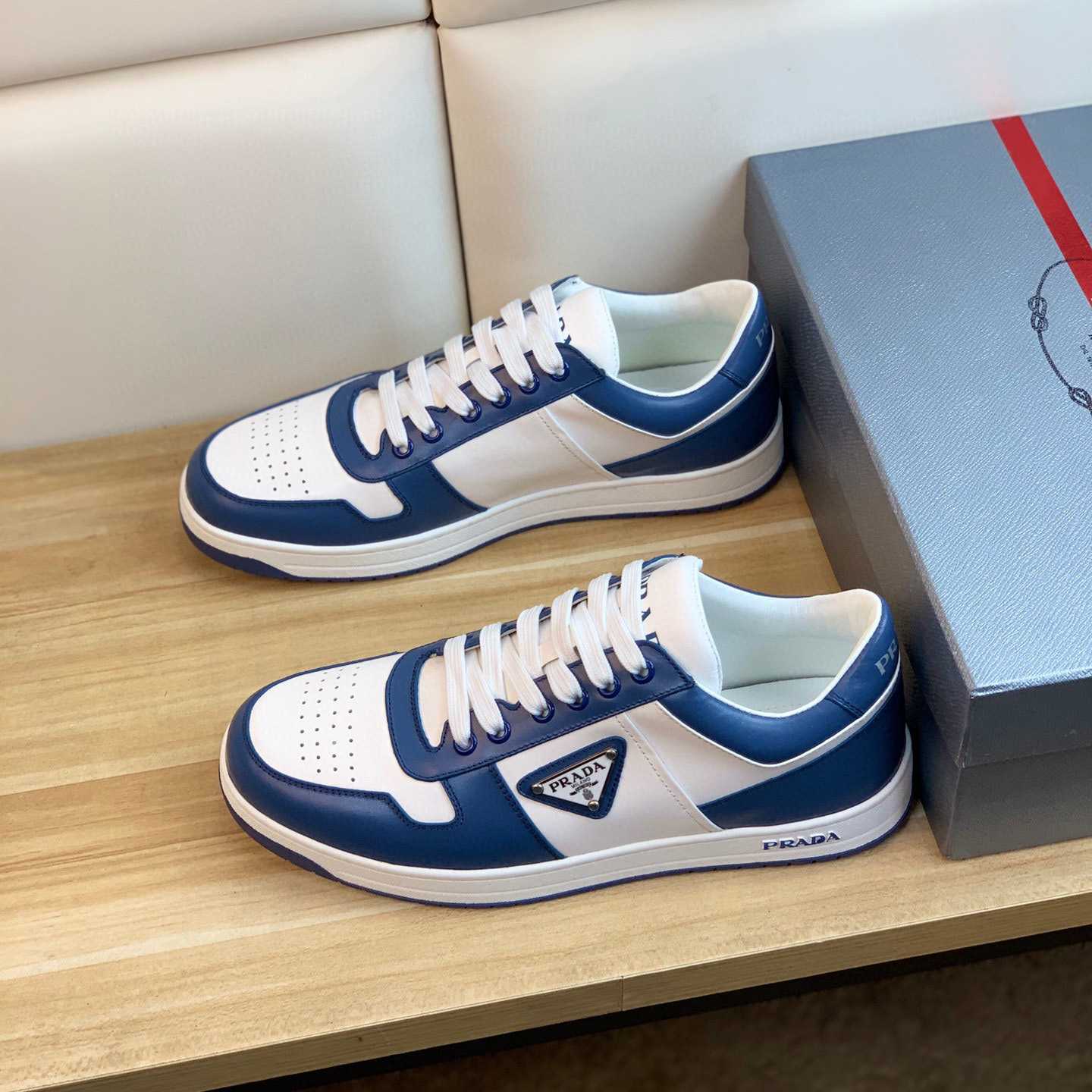 Prada Downtown Leather Sneakers - everydesigner