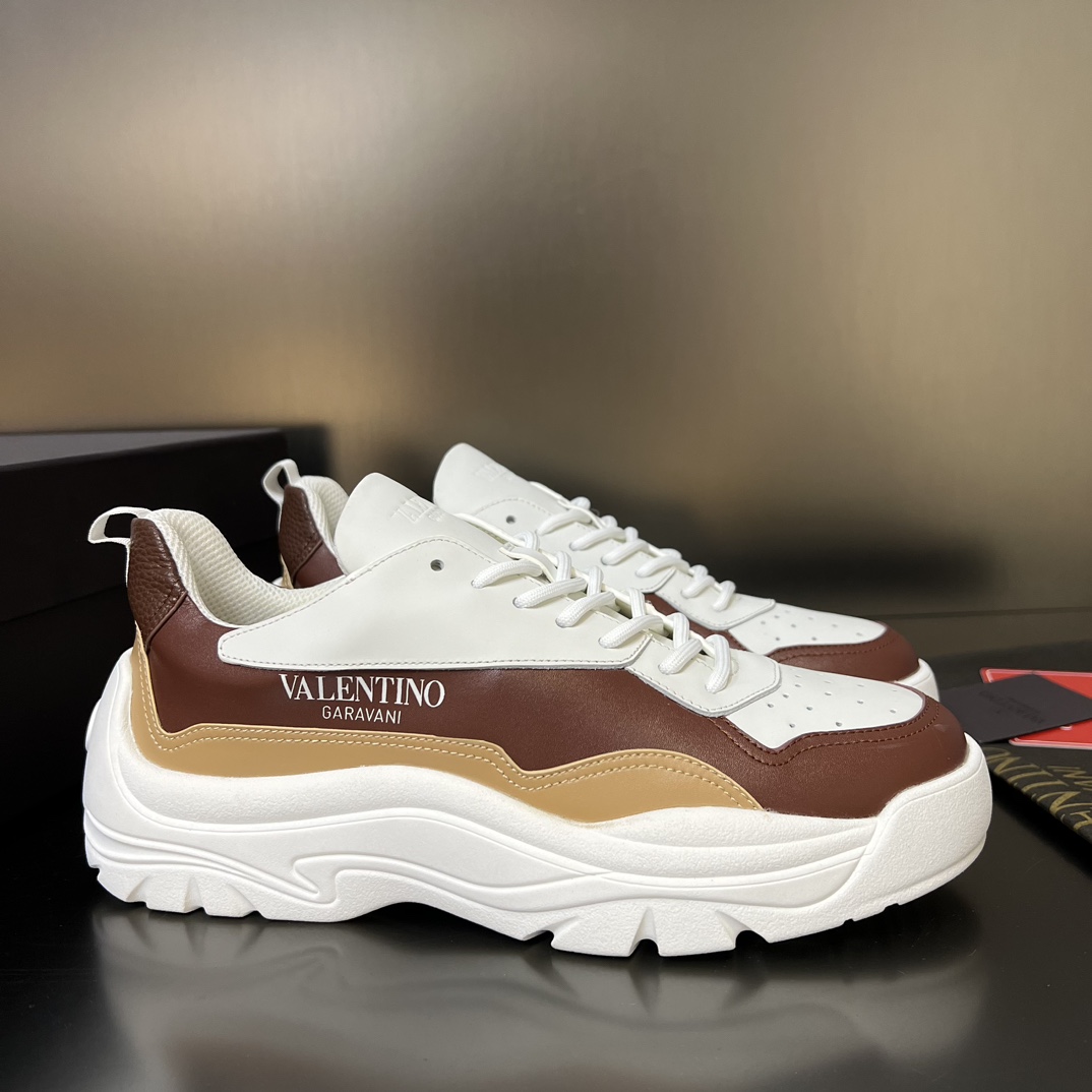 Valenti Garavani Brown Gumboy Sneakers - everydesigner