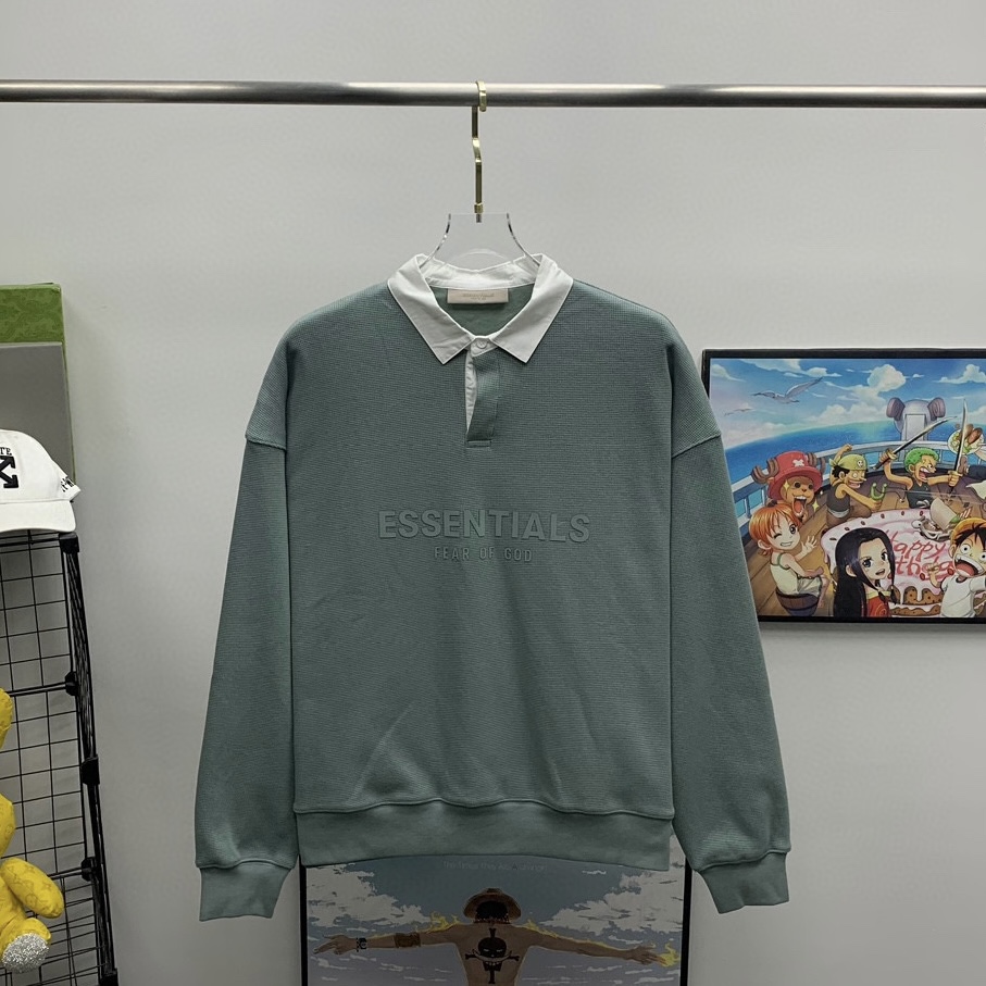 Fear of God Essentials Waffle Henley Rugby - everydesigner