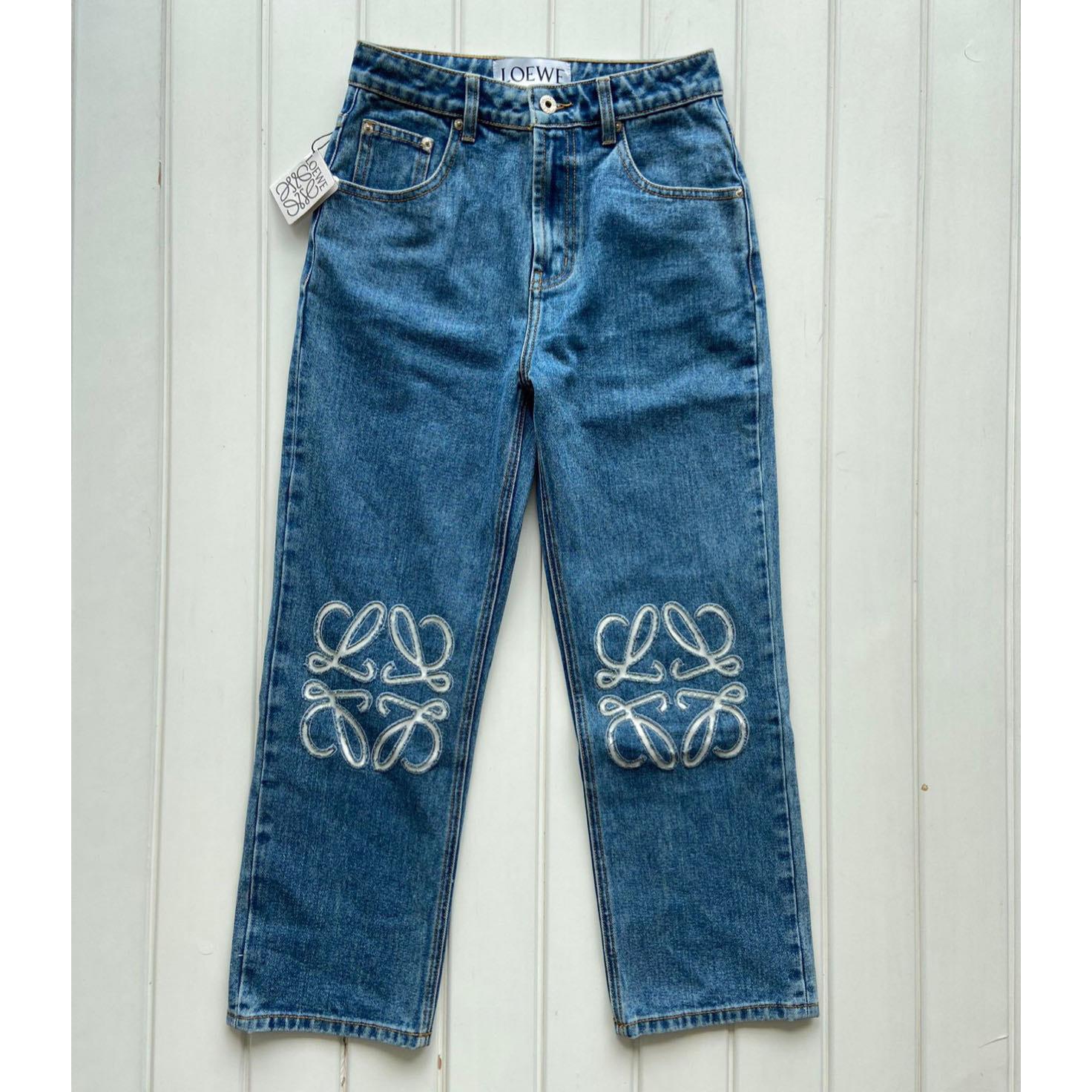 Loewe Anagram Cropped Jeans - everydesigner