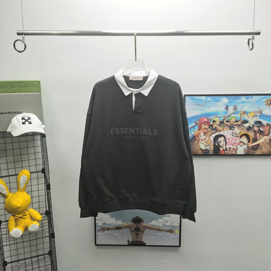 Fear of God Essentials Waffle Henley Rugby - everydesigner