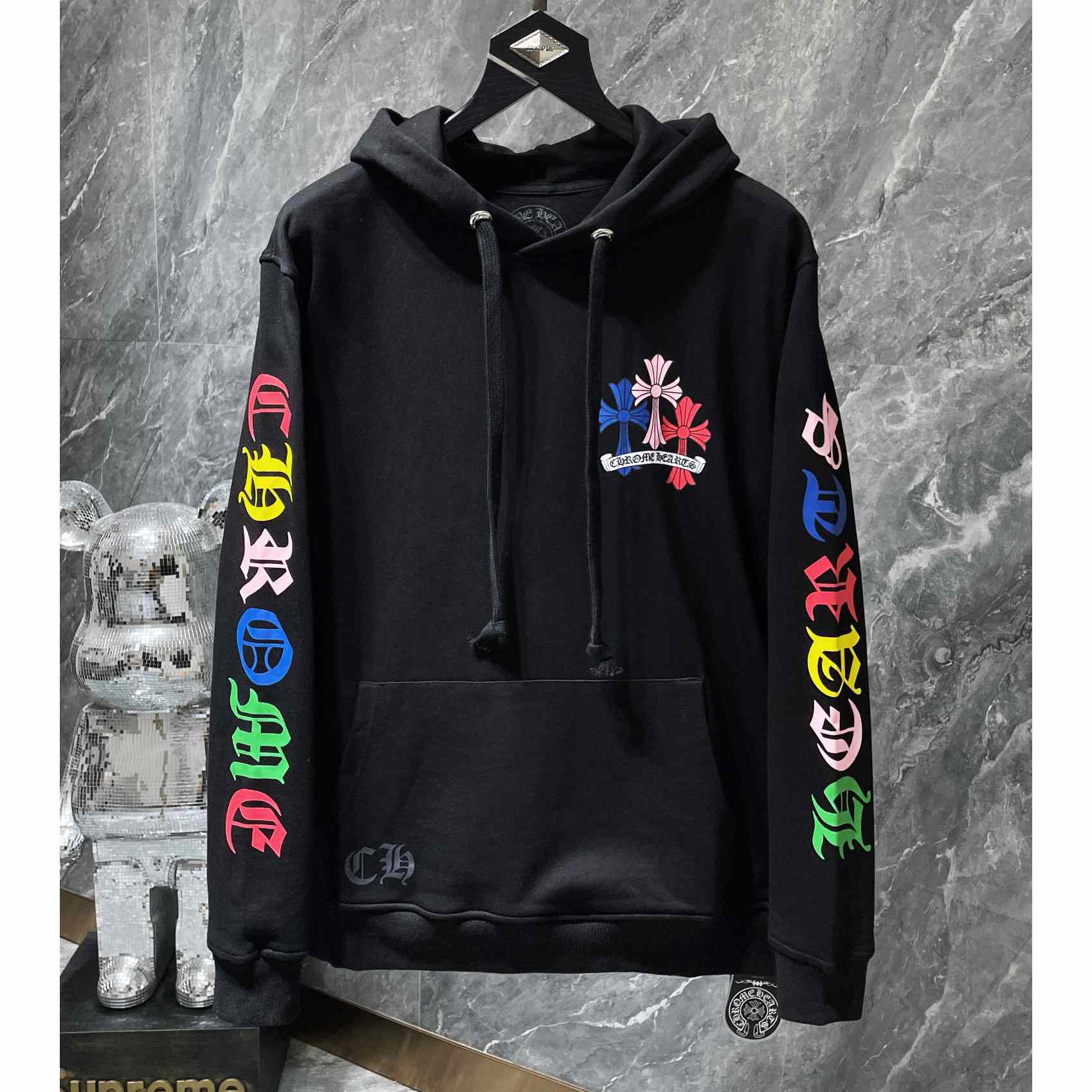 Chrome Heart Multi Color Cross Hoodie - everydesigner