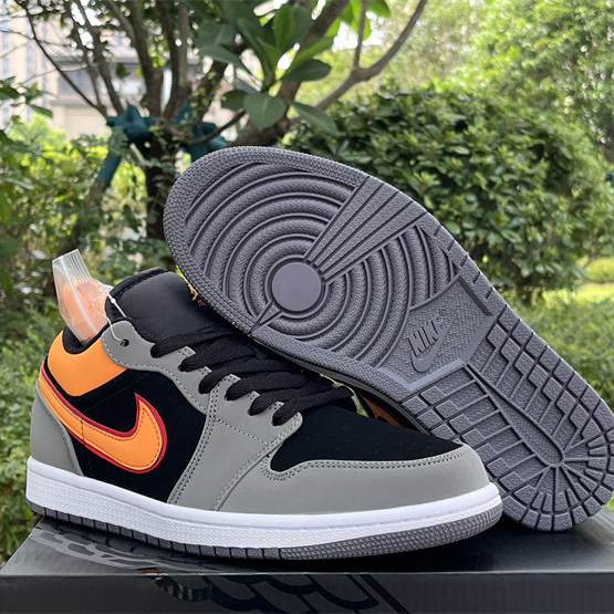 Air Jordan 1 Low “Light Graphite/Vivid Orange” Sneaker      FN7308-008  - everydesigner