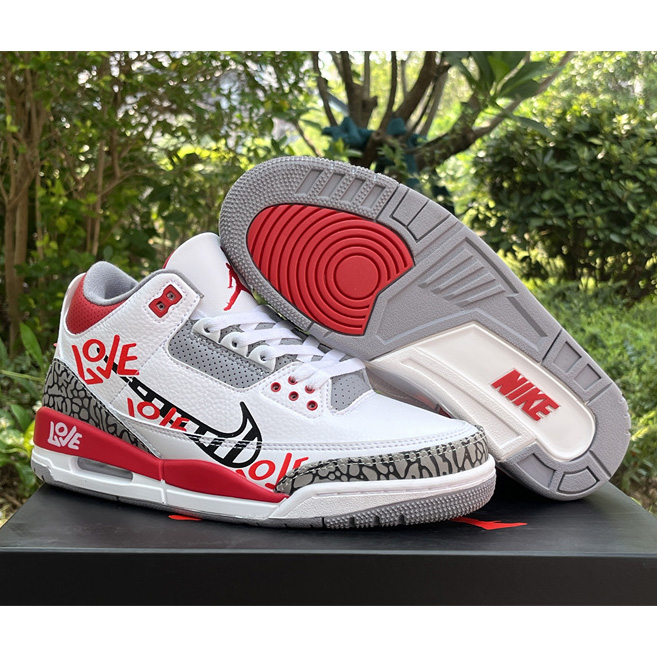 Air Jordan 3 OG “Fire Red”DIY Love Basketball Shoes   DN3707-160  - everydesigner