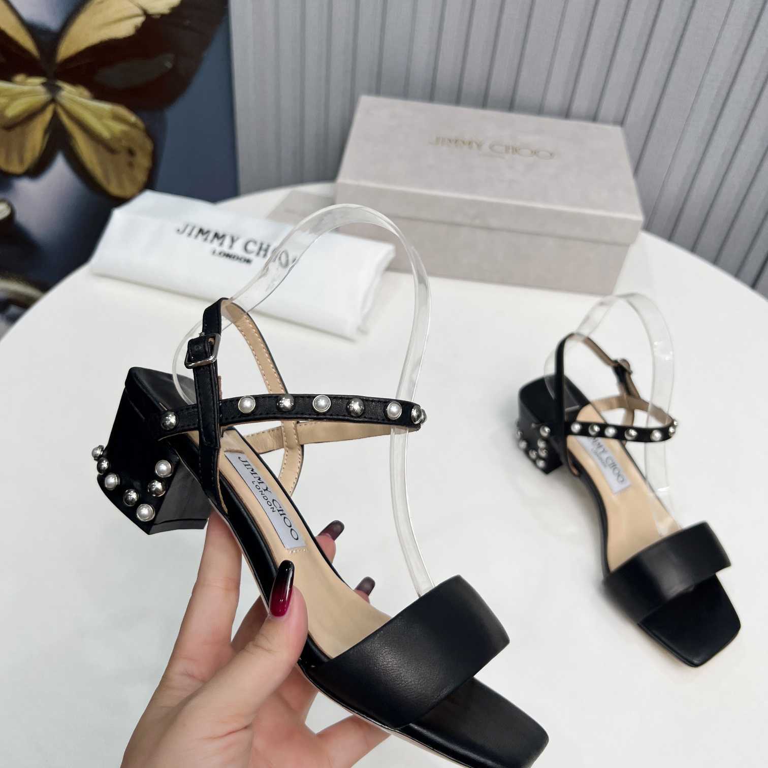 Jimmy Choo Aadra 45mm Sandals - everydesigner