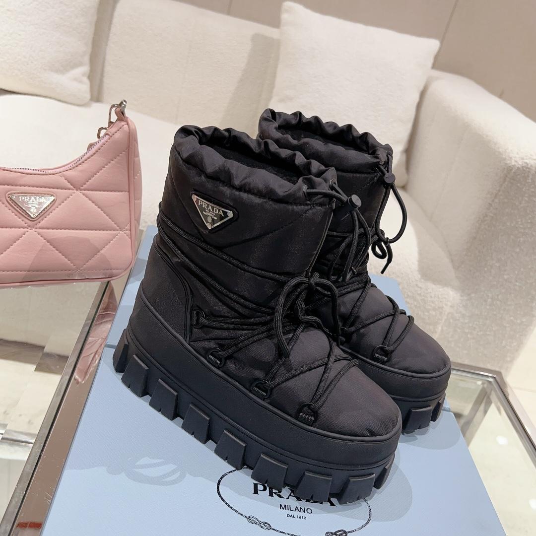 Prada Nylon Gabardine Après-ski Boots - everydesigner