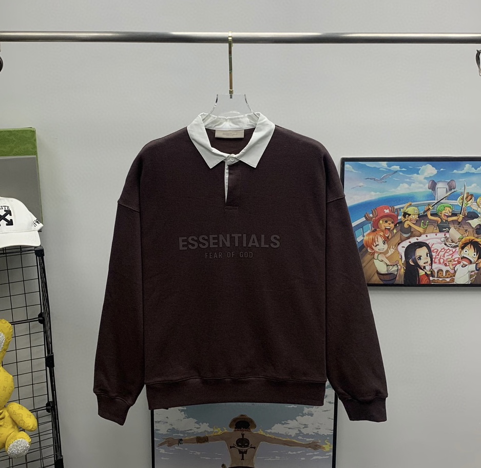 Fear of God Essentials Waffle Henley Rugby - everydesigner