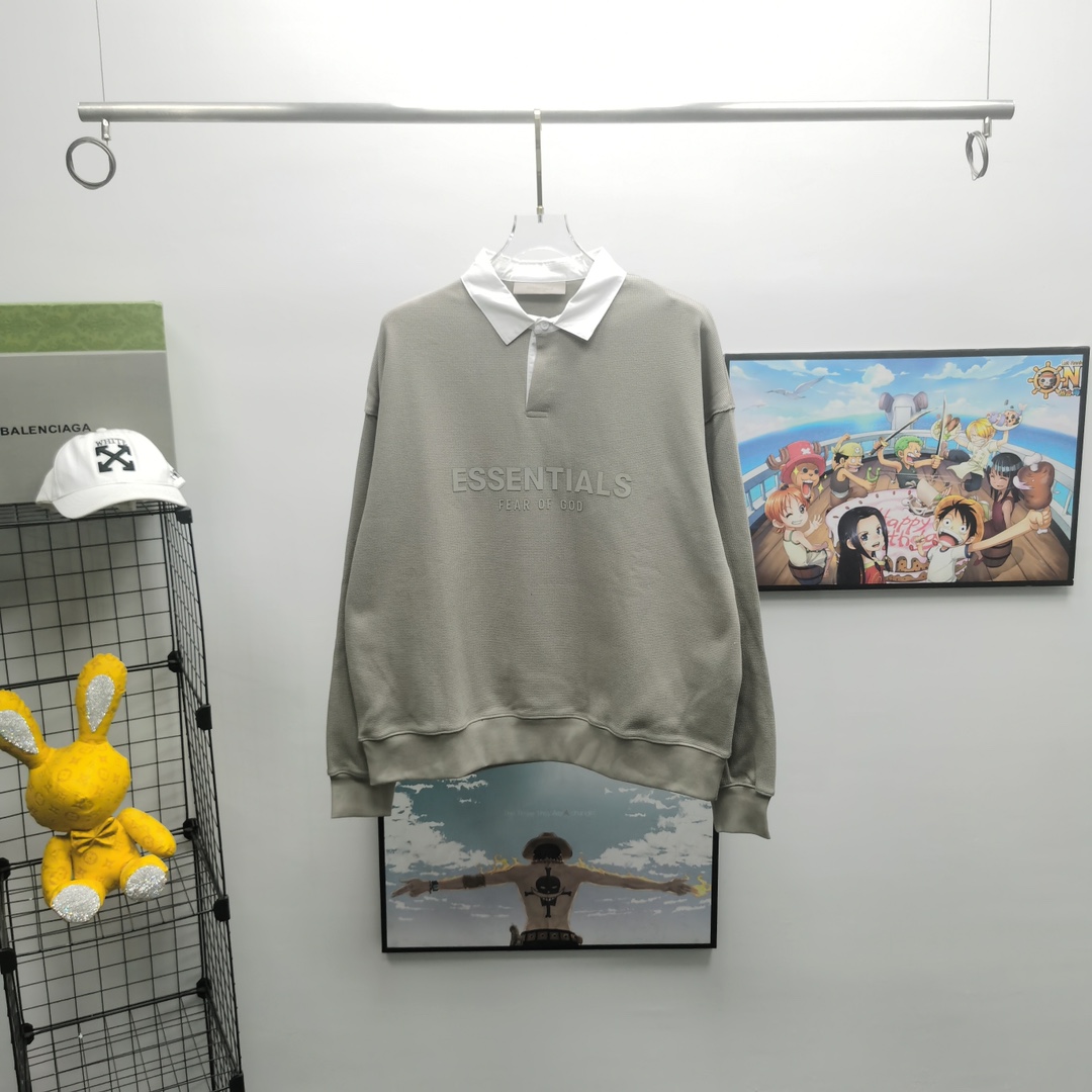 Fear of God Essentials Waffle Henley Rugby - everydesigner