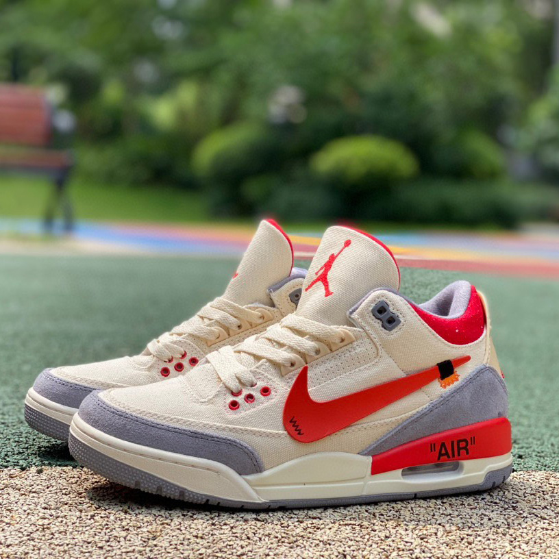 OFF-WHITE x Air Jordan 3 AJ3 Sneakers     DH7139-100 - everydesigner