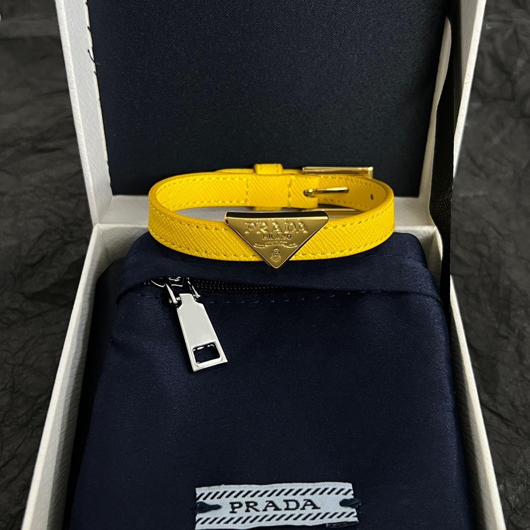 Prada Saffiano Leather Bracelet - everydesigner