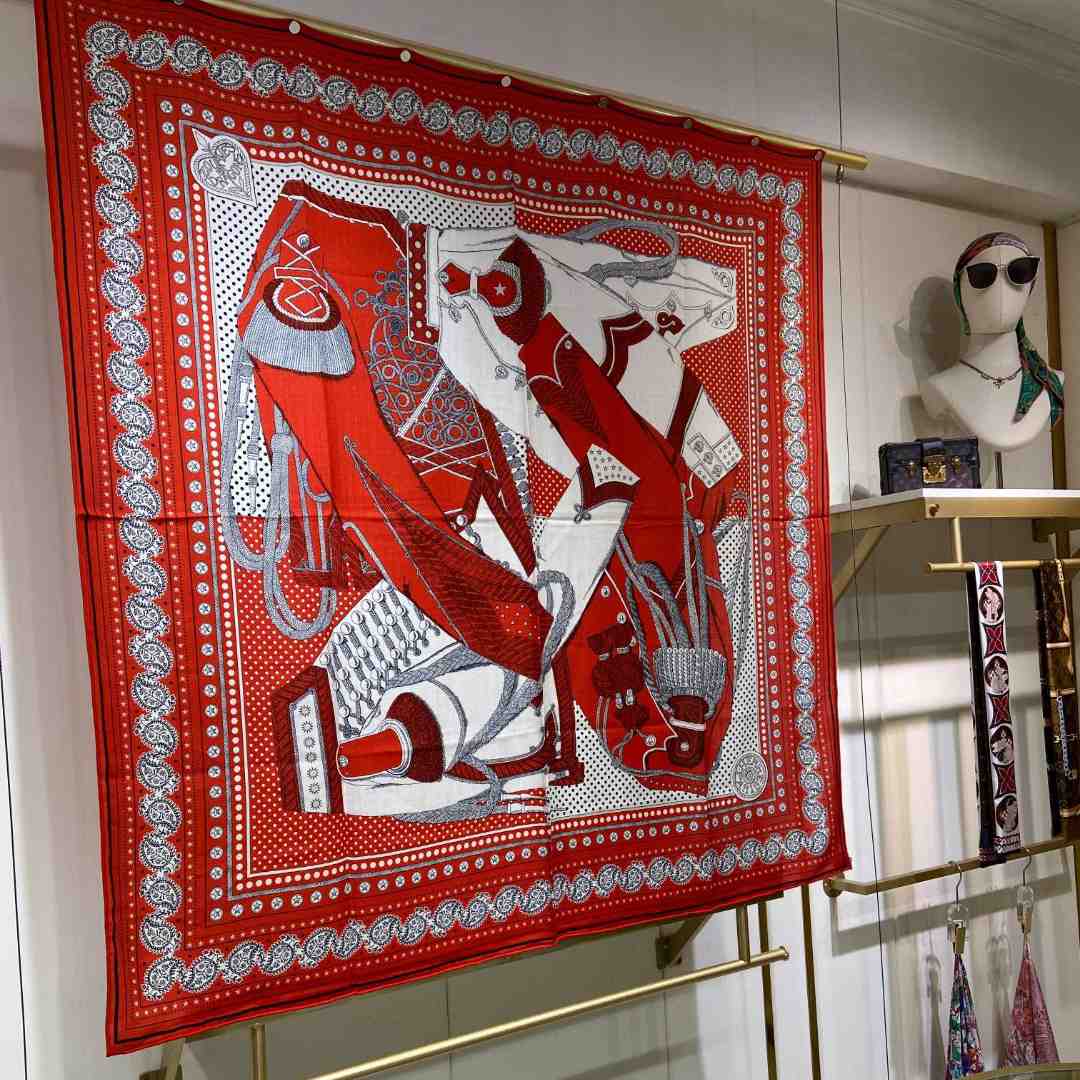 Hermes Zouaves et Dragons Bandana Shawl 140 - everydesigner