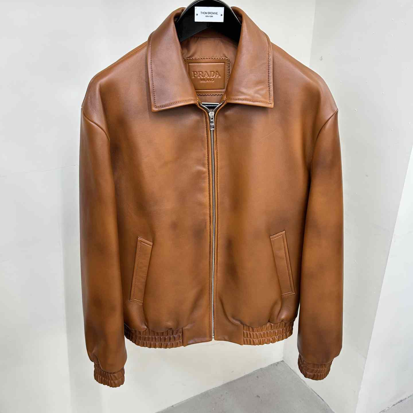 Prada Oversized Nappa Leather Bomber Jacket - everydesigner