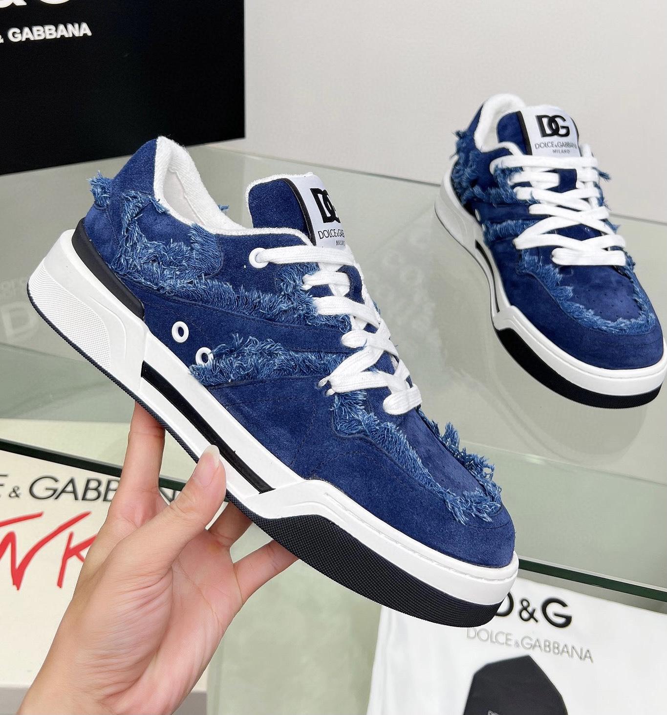 Dolce & Gabbana Denim New Roma Sneakers - everydesigner