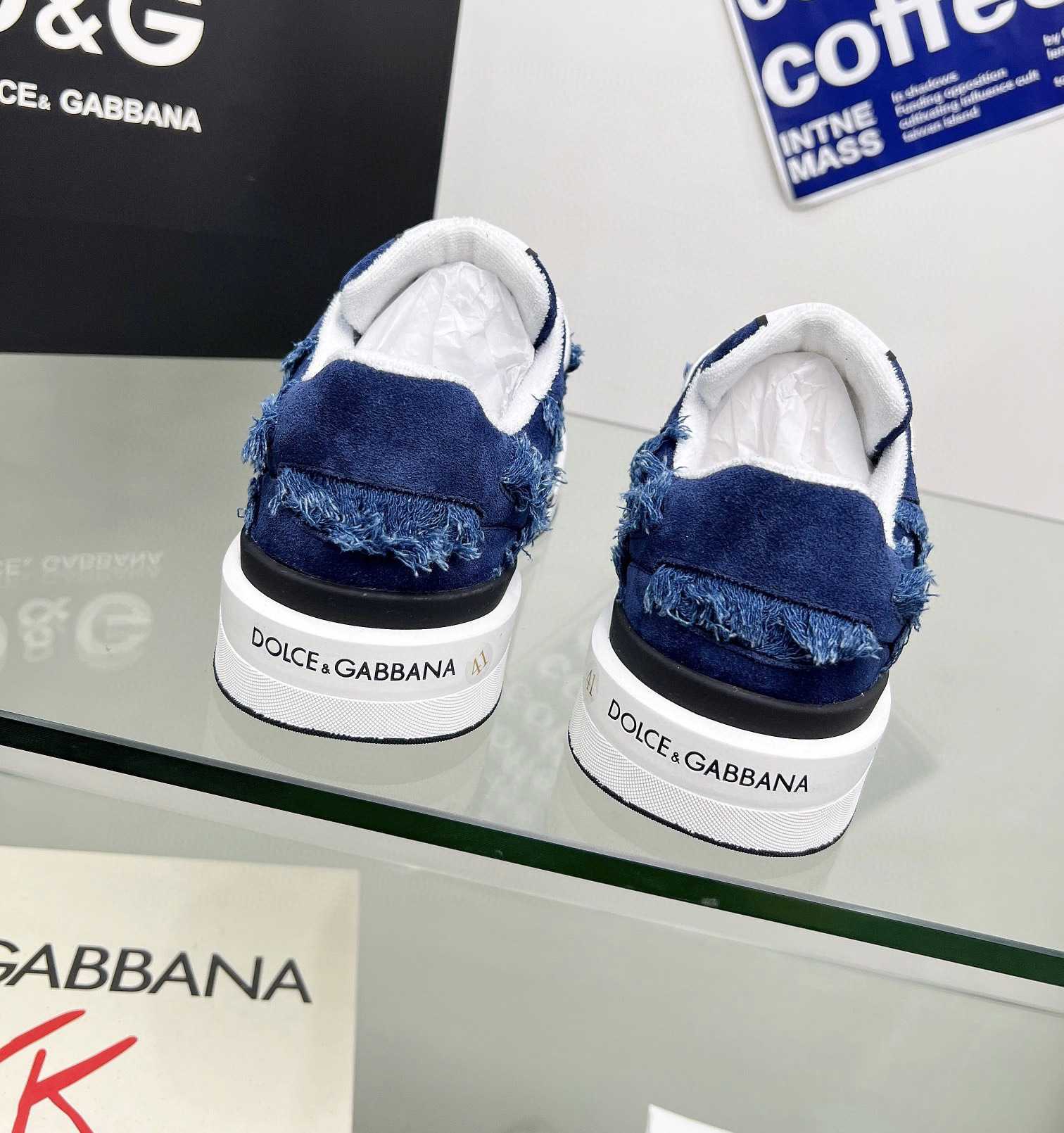 Dolce & Gabbana Denim New Roma Sneakers - everydesigner