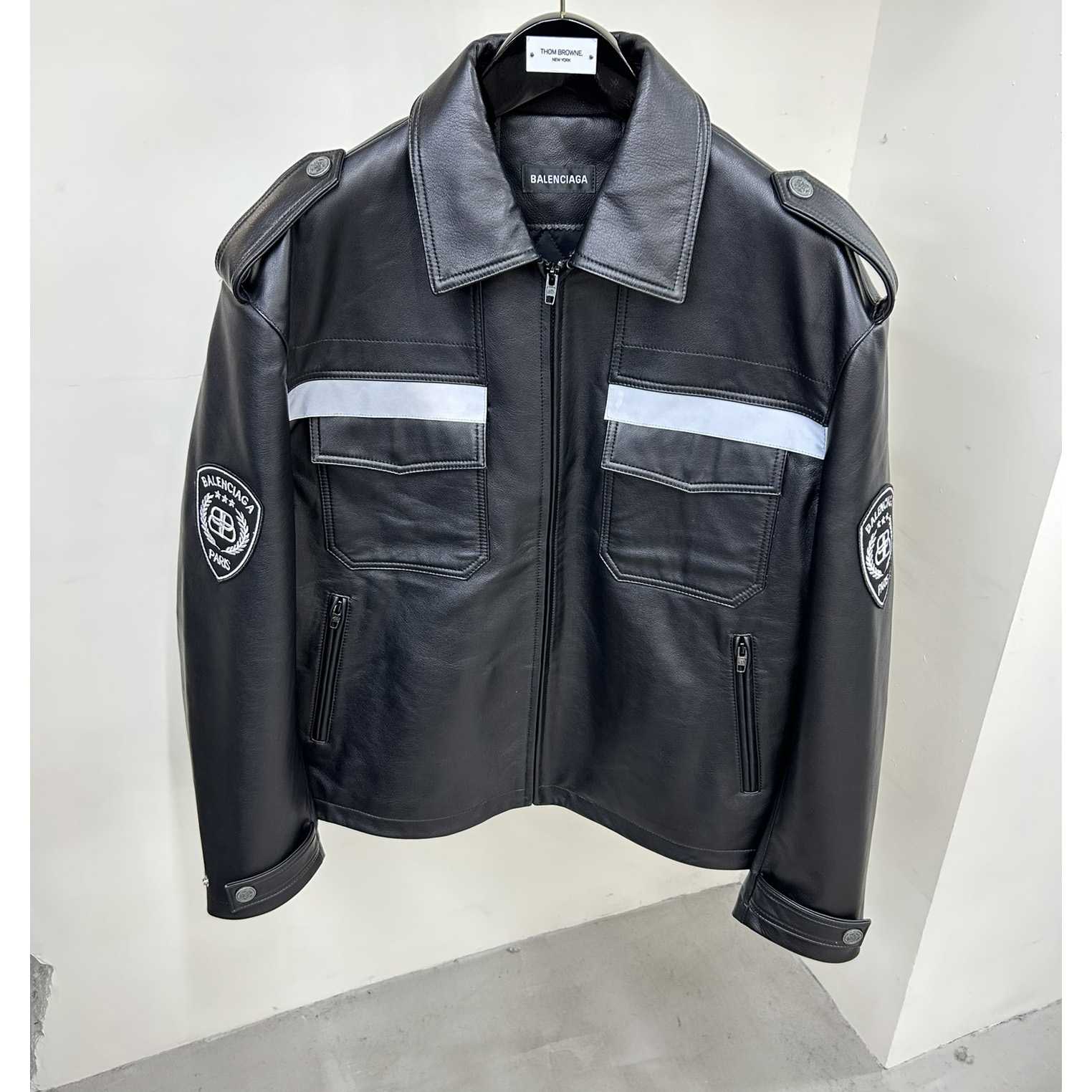 Balenciaga Paris Uniform Jacket In Black - everydesigner