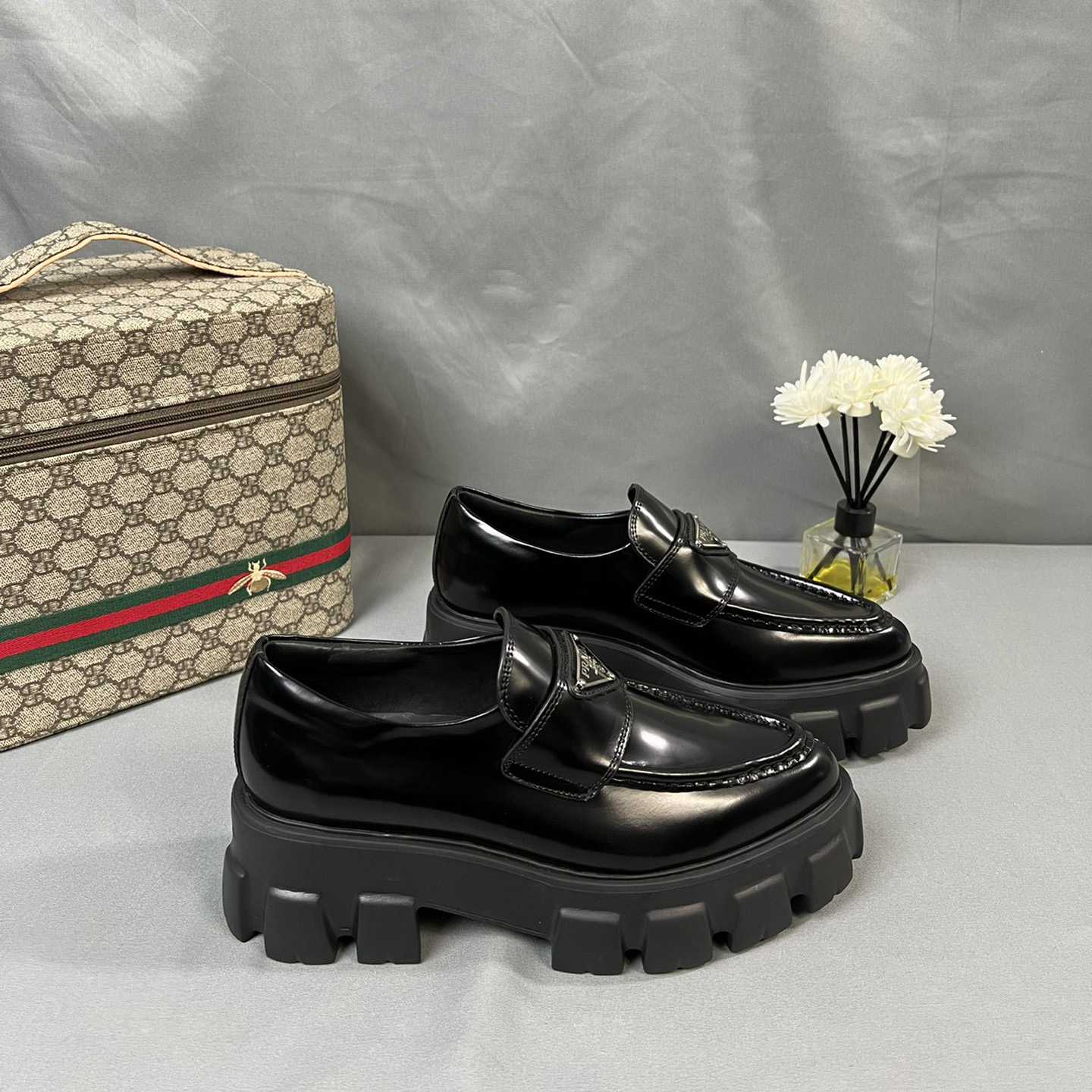 Prada Monolith 55mm Pointy Loafer - everydesigner