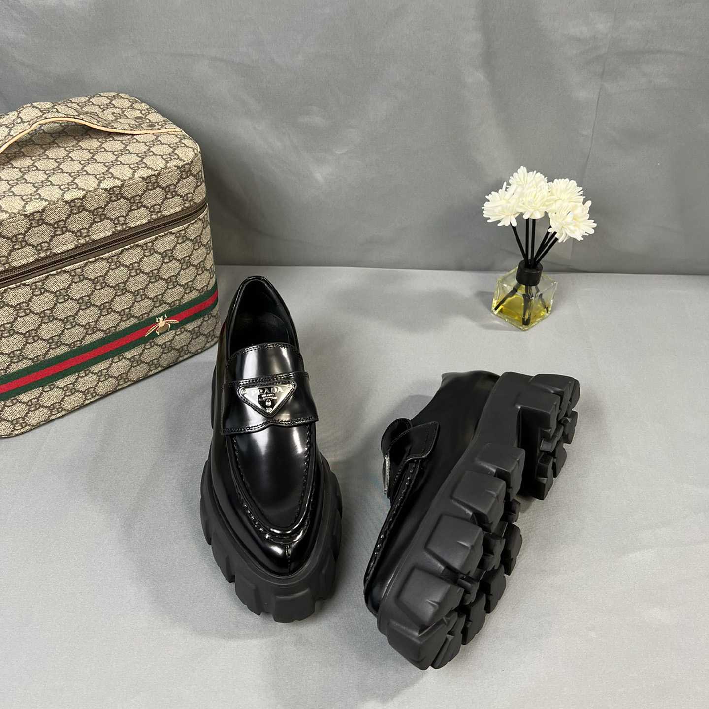 Prada Monolith 55mm Pointy Loafer - everydesigner