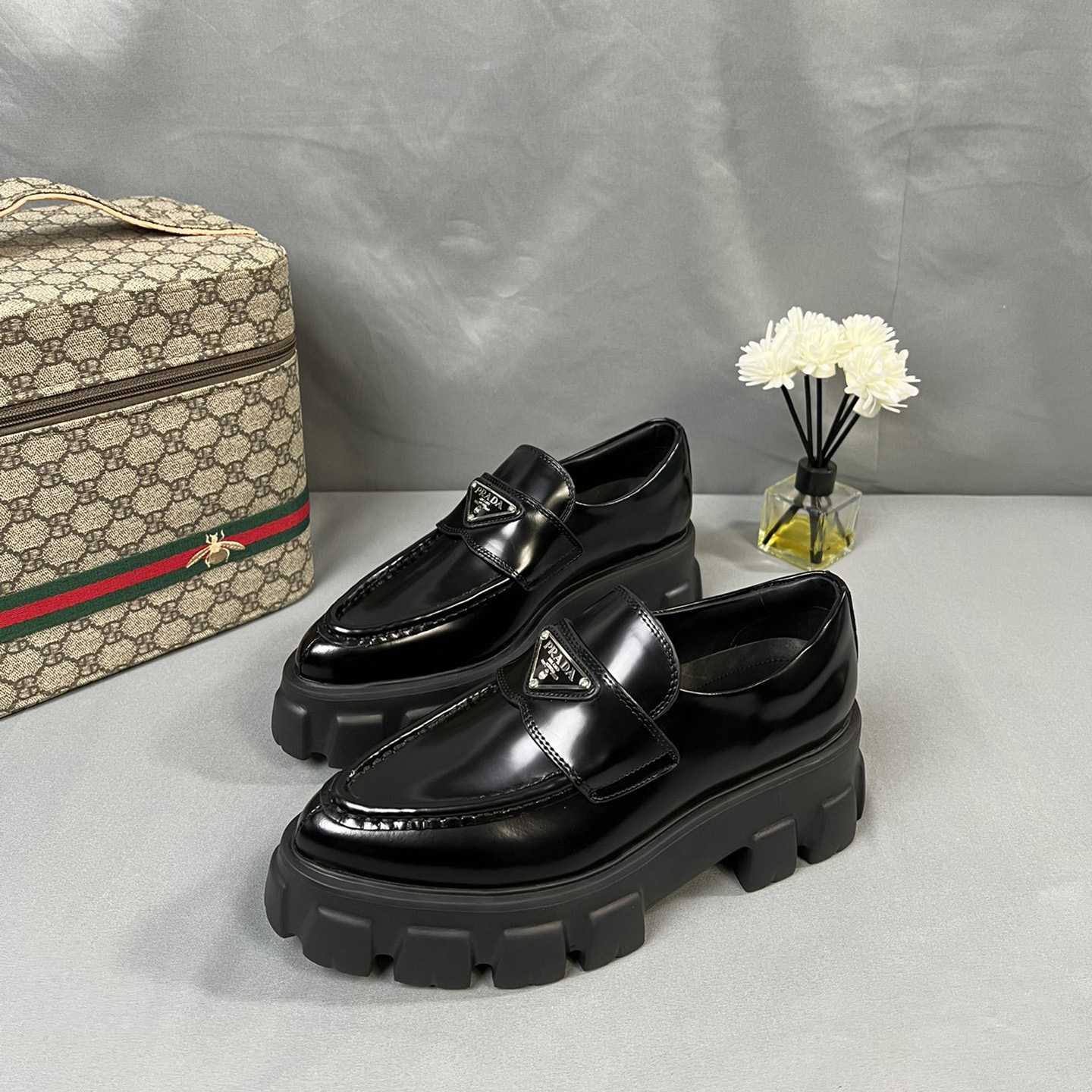 Prada Monolith 55mm Pointy Loafer - everydesigner