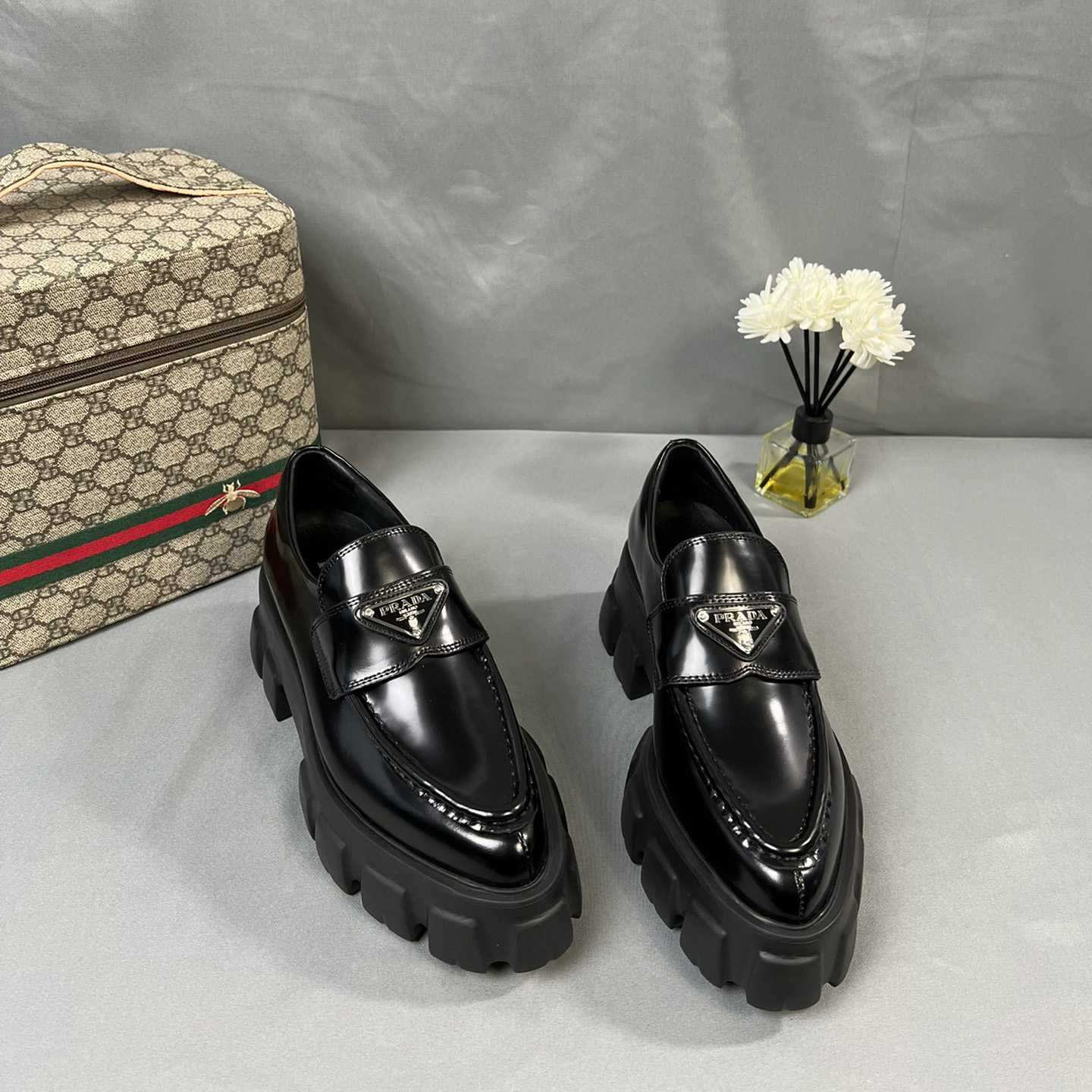 Prada Monolith 55mm Pointy Loafer - everydesigner