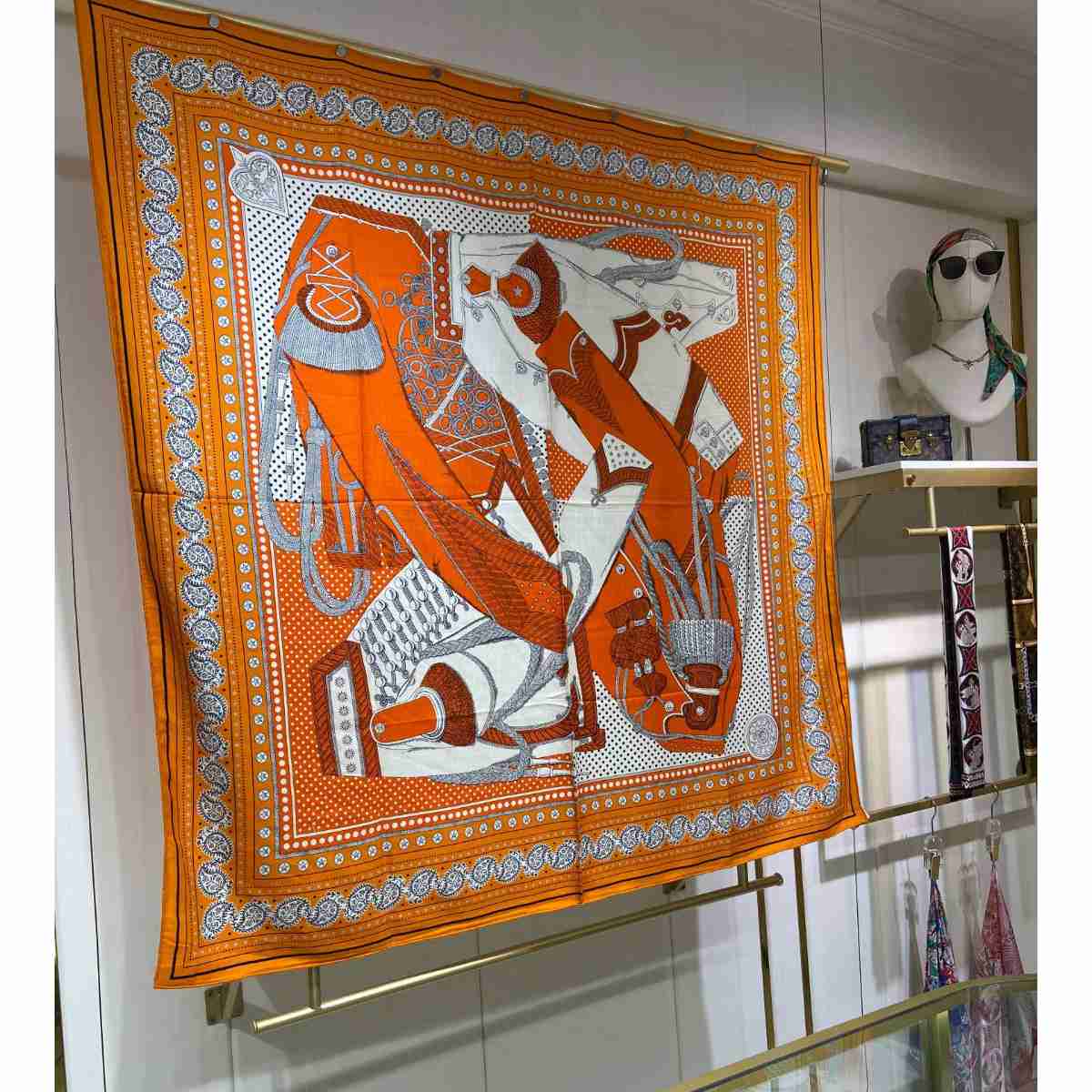 Hermes Zouaves et Dragons Bandana Shawl 140 - everydesigner