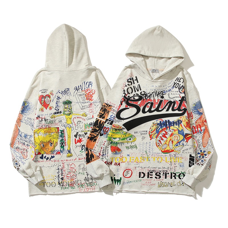 Saint Micheal x Takashi Murakami Graff Pullover Hoodie - everydesigner