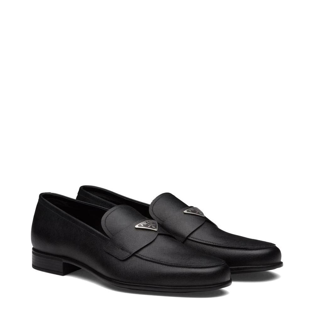 Prada Triangle Logo Loafers(Upon UK Size) - everydesigner