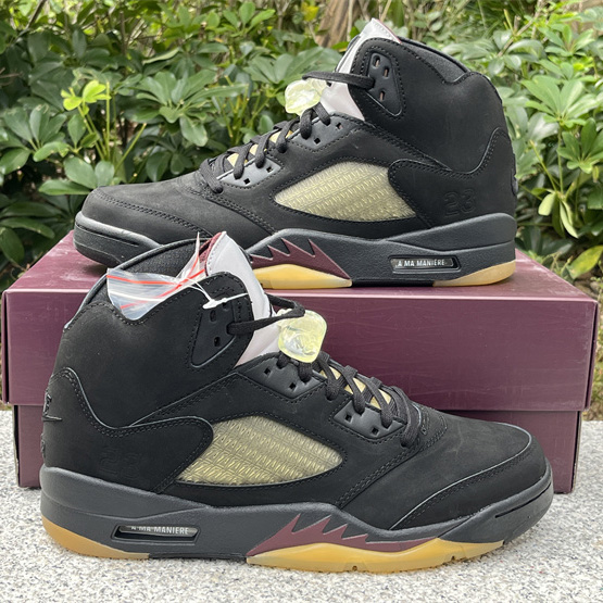 A Ma Maniére x Air Jordan 5 “Black” Sneakers     FD1330-001  - everydesigner