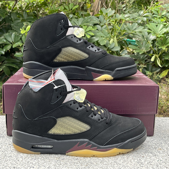 A Ma Maniére x Air Jordan 5 “Black” Sneakers     FD1330-001  - everydesigner