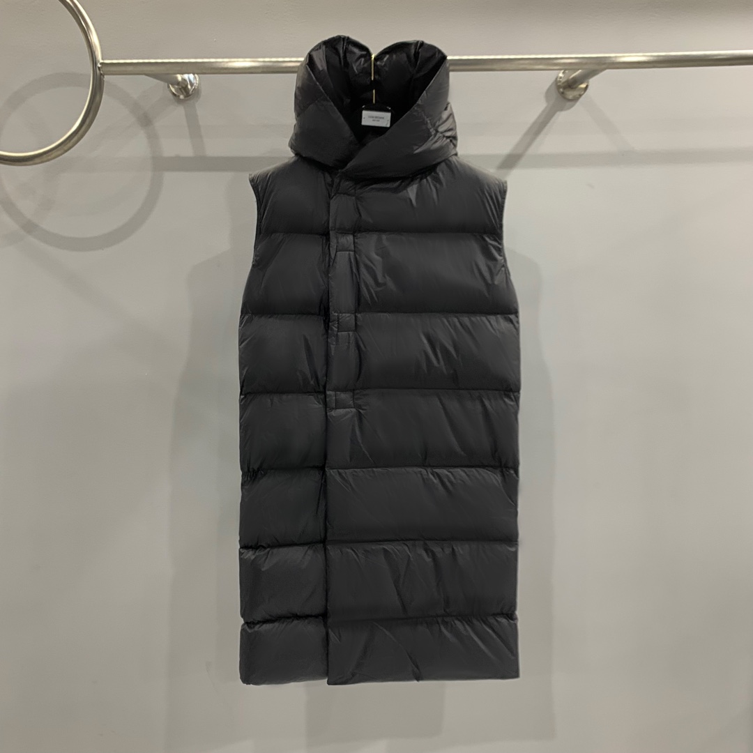 Rick Owens Black Padded Down Vest - everydesigner