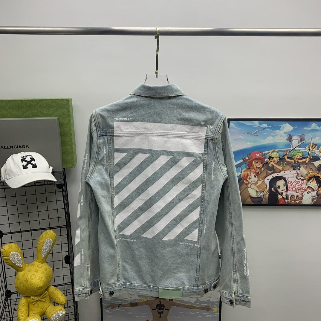 Off-White Denim Oversized Denim Temperature Jacket - everydesigner