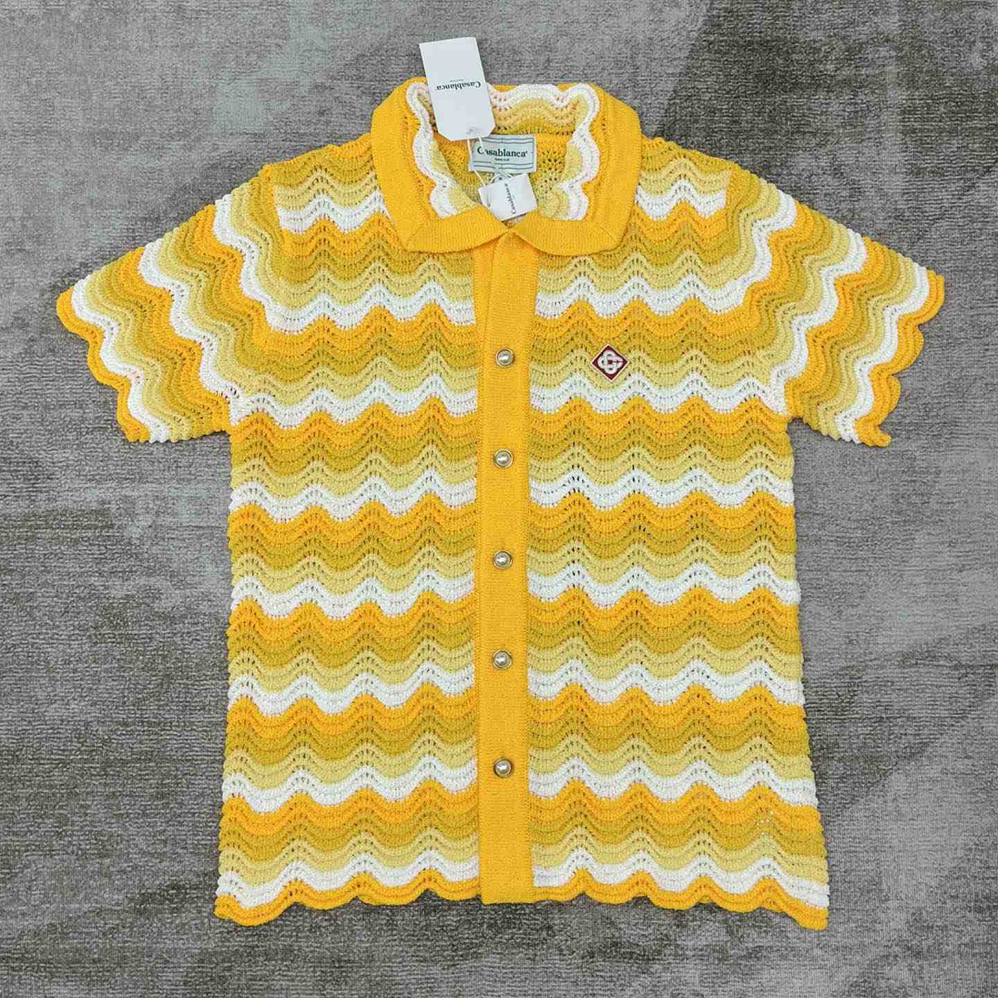 Casablanca Wavy Gradient Crochet Shirt - everydesigner