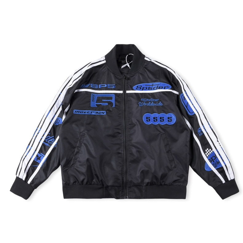 Sp5der Satin Bomber Jacket - everydesigner