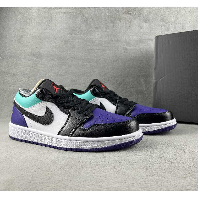 Nike Air Jordan 1 Low"Black/Purple/Aqua" Sneaker  553558-154 - everydesigner