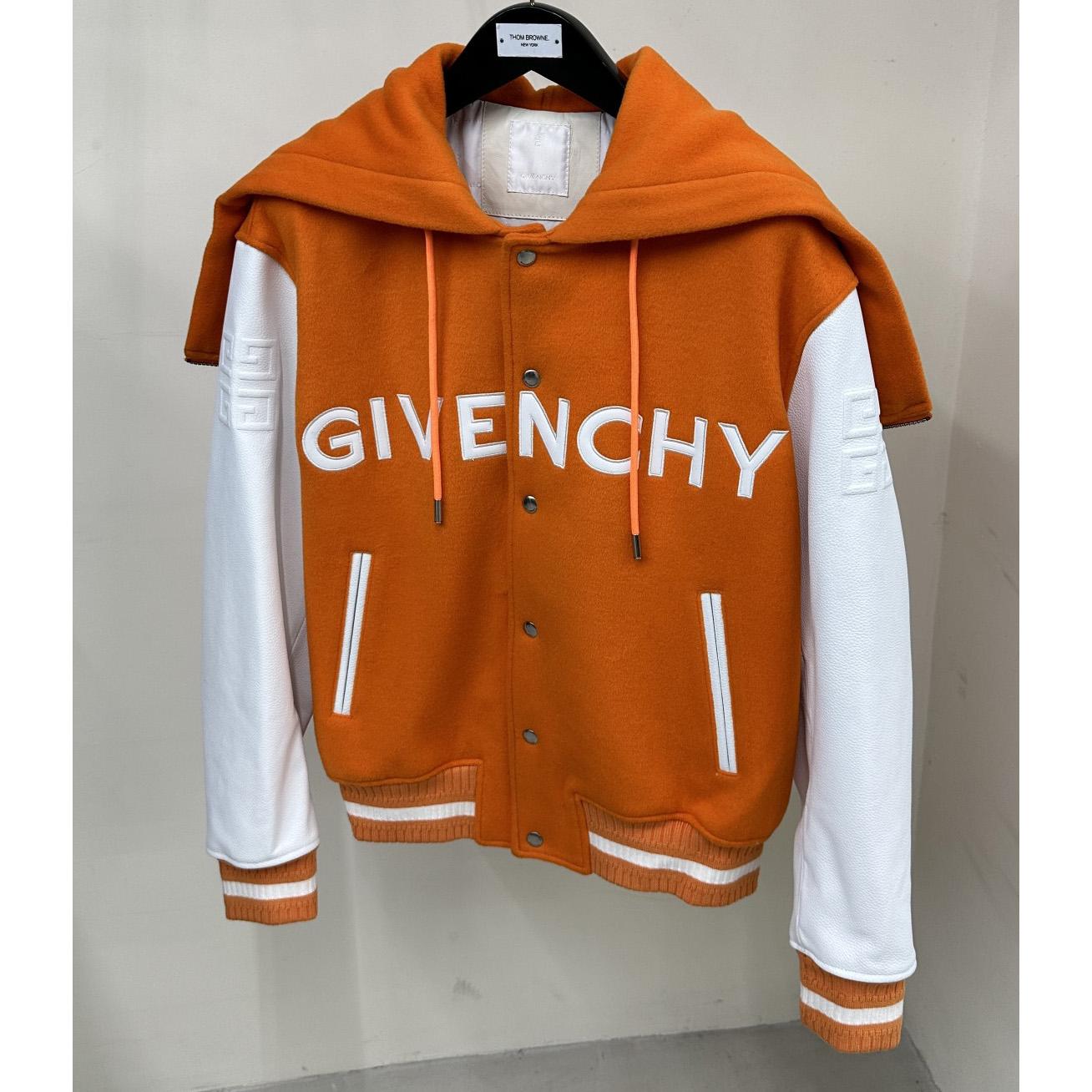 Givenchy Hooded Varsity Jacket In Wool And Leather - everydesigner