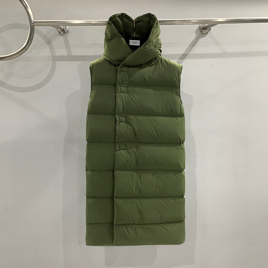 Rick Owens Green Padded Down Vest - everydesigner