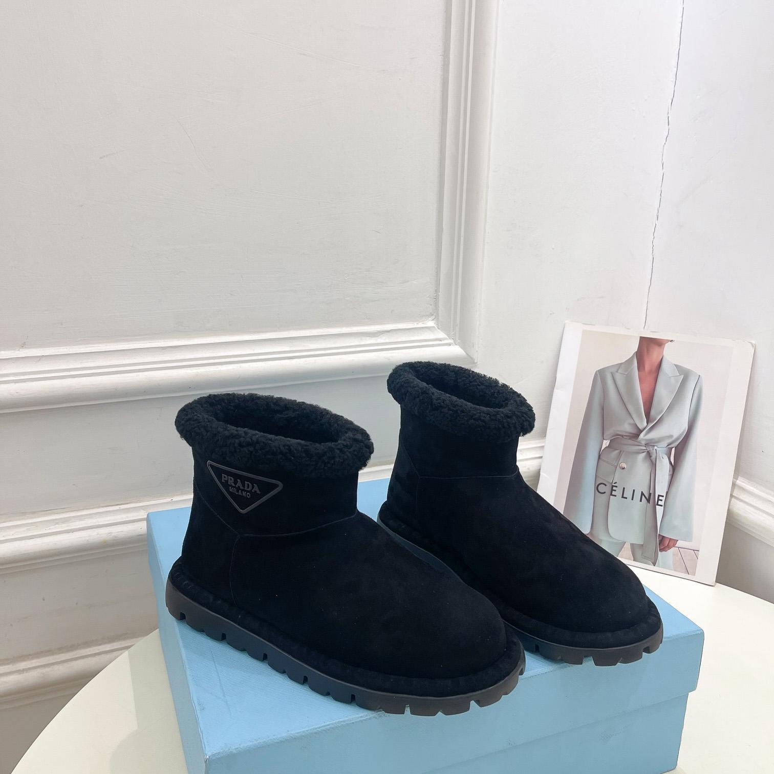 Prada Shearling Booties - everydesigner