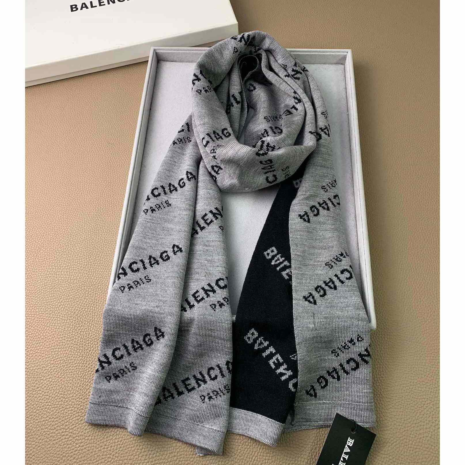 Balenciaga Allover Logo Scarf - everydesigner