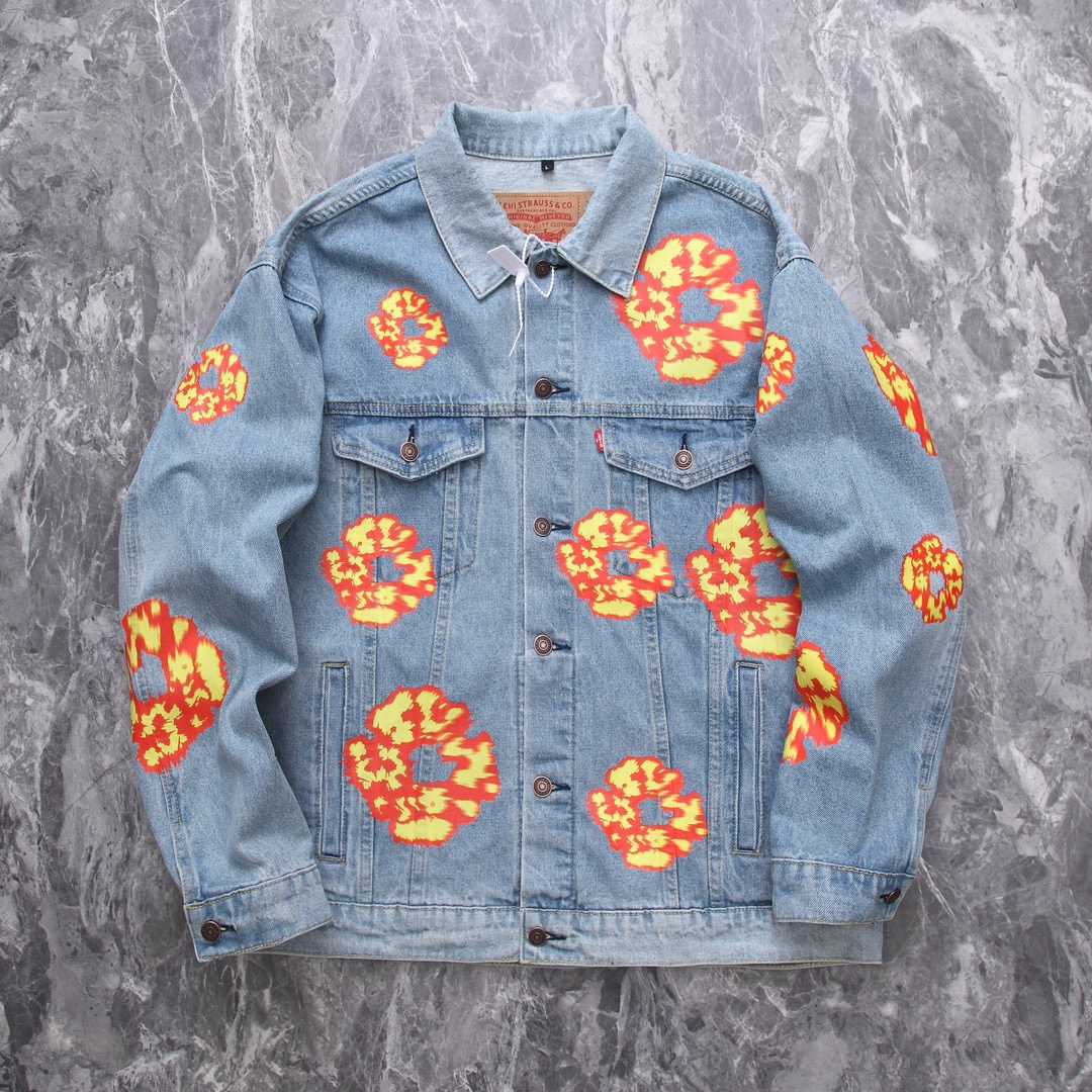 Denim Tears x OffSet Cotton Wreath Denim Jacket - everydesigner