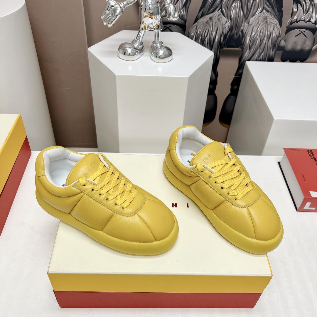 Marni Yellow Leather Bigfoot 2.0 Sneaker - everydesigner